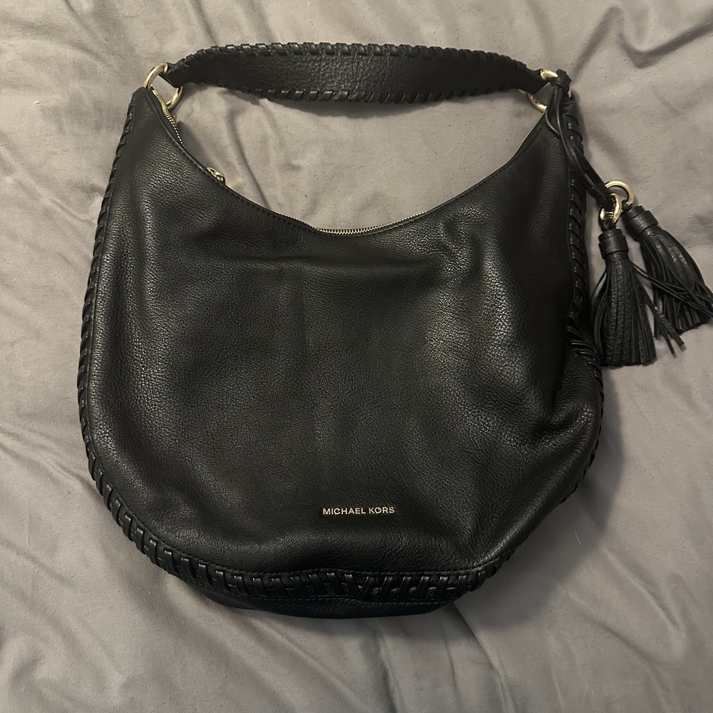 Michael Kors Black Hobo Bag with Tassel